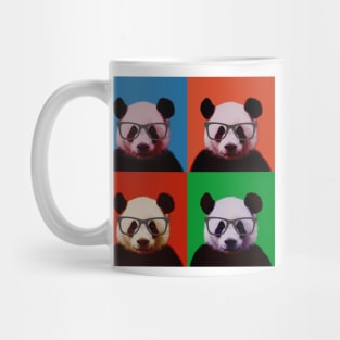 Geeky Nerd Panda in 4 Colors Print / Home Decor / Wall Art / Poster / Gift / Birthday / Panda Lover Gift / Animal print Mug